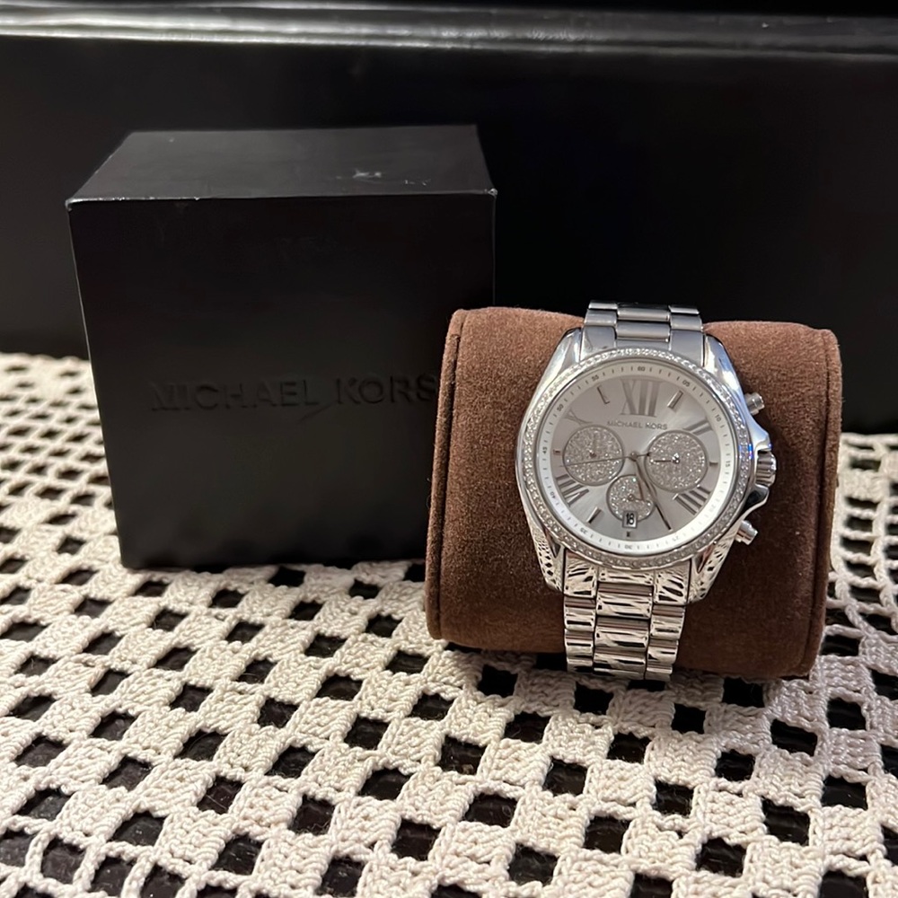 Micheal Kors watch with Swarovski crystals